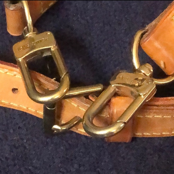 LOUIS VUITTON Replacement Vachetta Leather Shoulder Strap with LV Clasps - Picture 4 of 5